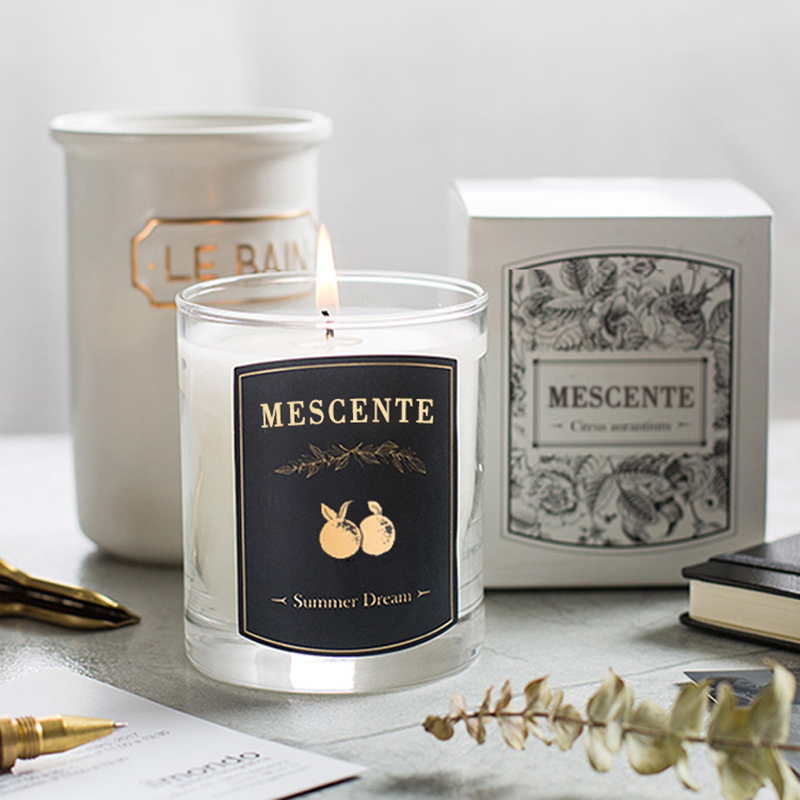 M&Scent カスタマイズされた装飾的な高級マッサージ プライベートラベルの香りのソイワックスキャンドル