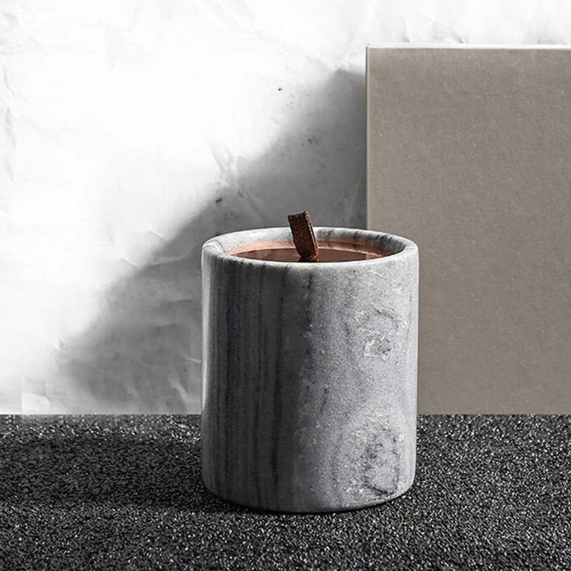 M&Scent 卸売高級カスタム装飾プライベートラベル黒ガラスクリスタル香りのソイワックスキャンドル