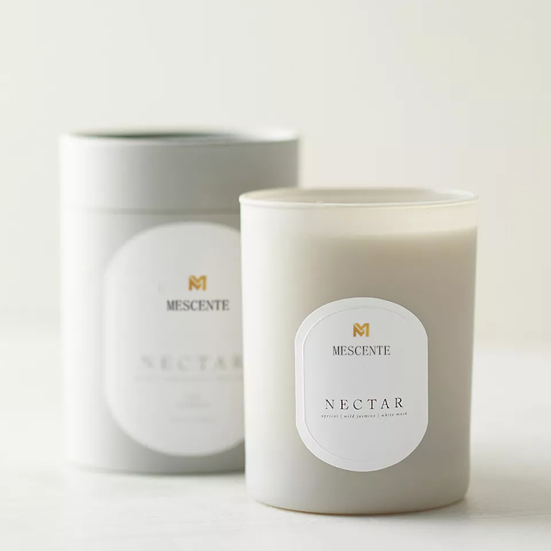 M&Scent カスタムロゴ 瞑想 非毒性ストーン ハーブ 手描き 天然香り ソイワックス クリスタルキャンドル