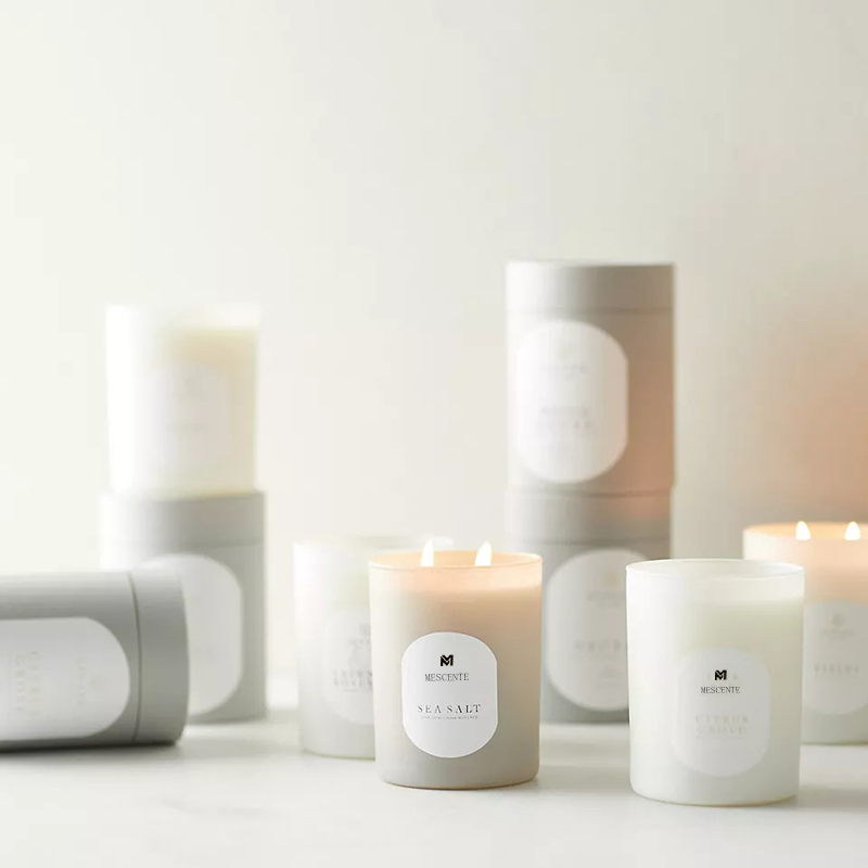 M&Scent カスタムロゴ 瞑想 非毒性ストーン ハーブ 手描き 天然香り ソイワックス クリスタルキャンドル