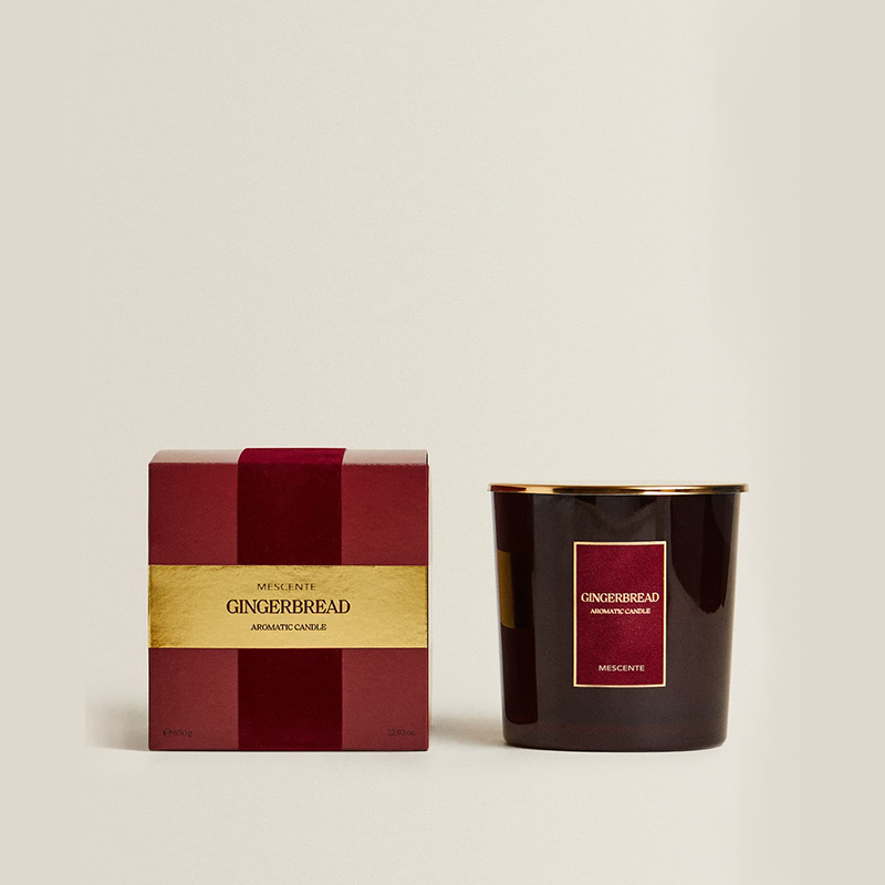 M&Scent カスタム 高級 3芯キャンドル パーソナライズプライベートラベル ブラックマット ガラスの香りのキャンドル