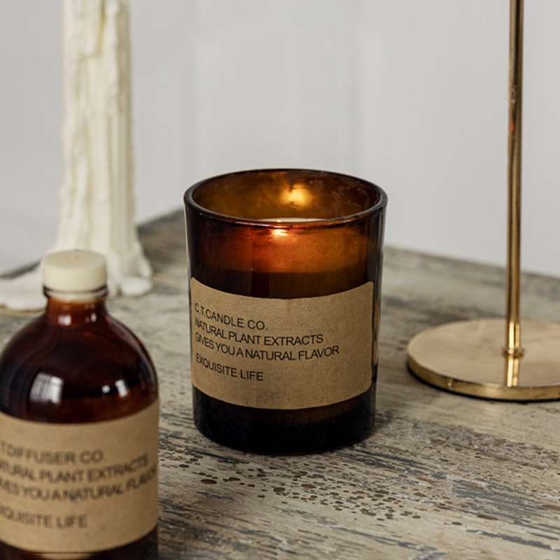 M&Scentの高級装飾ホームリードディフューザーと香りのキャンドルセット、ボックスパッケージ付き