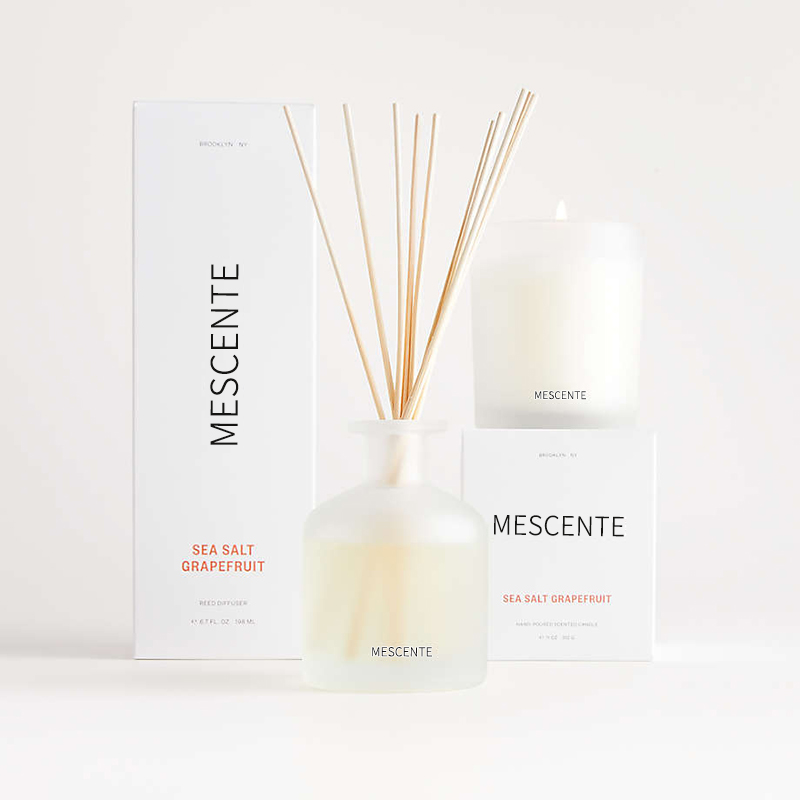 M&Scent 高級プライベートラベル パープルカラー アロマリードディフューザー ギフトセット ボックス付き