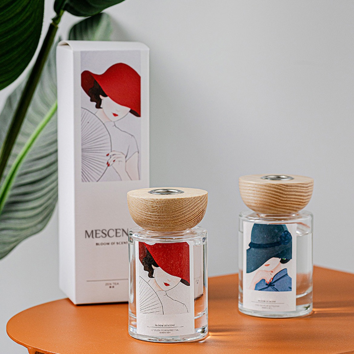 M&Scent 卸売プライベートラベル ガラスボトル スティックリード ディフューザーセット ストッパー付き