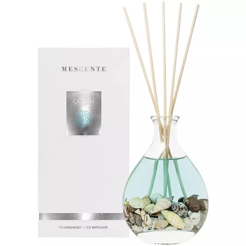 M&Scent 卸売高級プライベートラベル ガラスボトル 籐スティック リードディフューザーセット ストッパー付き