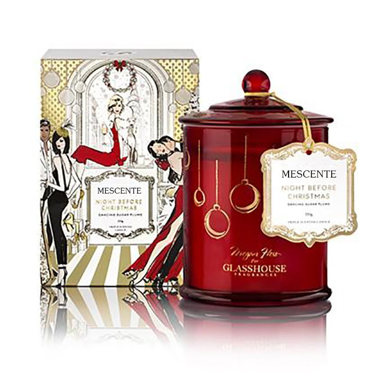 M&Scent 卸売高級カスタムプライベートラベル クリスマスドーム型ジャー香り付き ソイキャンドル蓋付き
