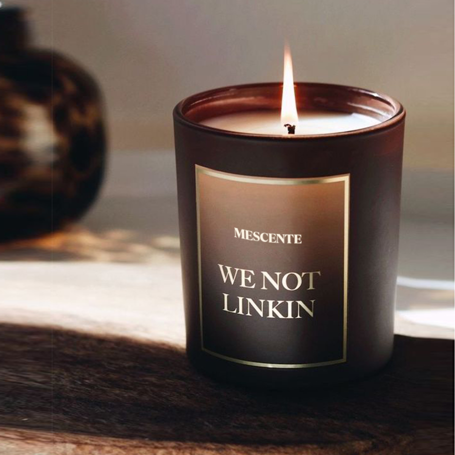 M&Scent 卸売新しい高級カスタムプライベートラベル クリスマスクリスタル瓶ケルゼン香りソイキャンドル蓋付き