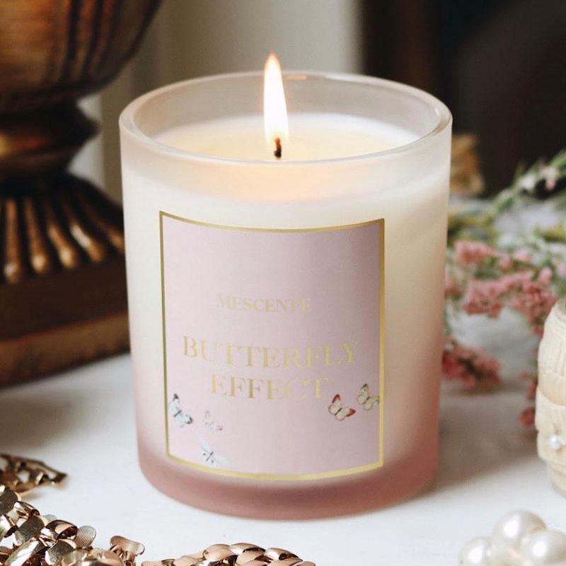 M&Scent 卸売新しい高級カスタムプライベートラベル クリスマスクリスタル瓶ケルゼン香りソイキャンドル蓋付き