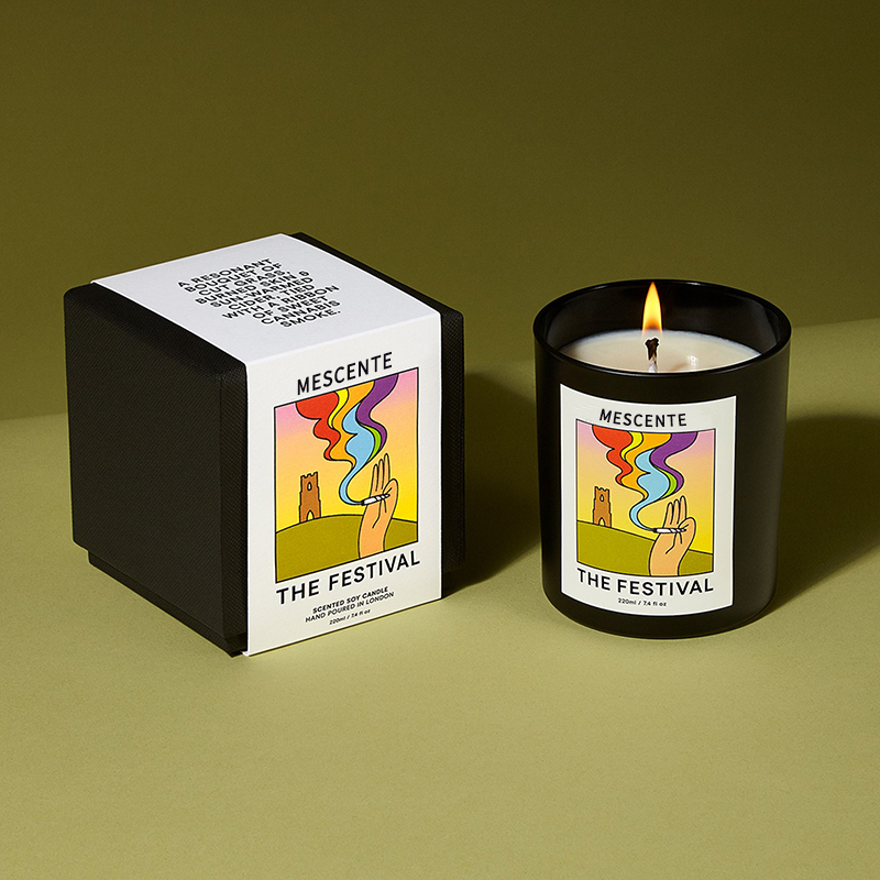 M&Scent 卸売高級カスタムプライベートラベル 手作りクリスマスクリスタルアロマ香りソイワックスキャンドル