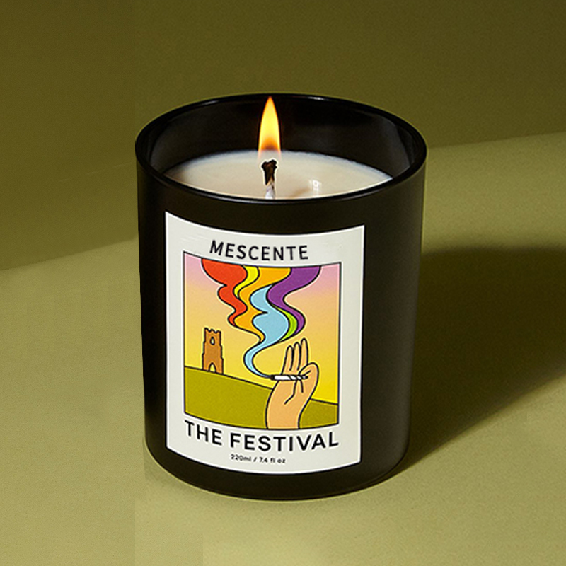 M&Scent 卸売高級カスタムプライベートラベル 手作りクリスマスクリスタルアロマ香りソイワックスキャンドル