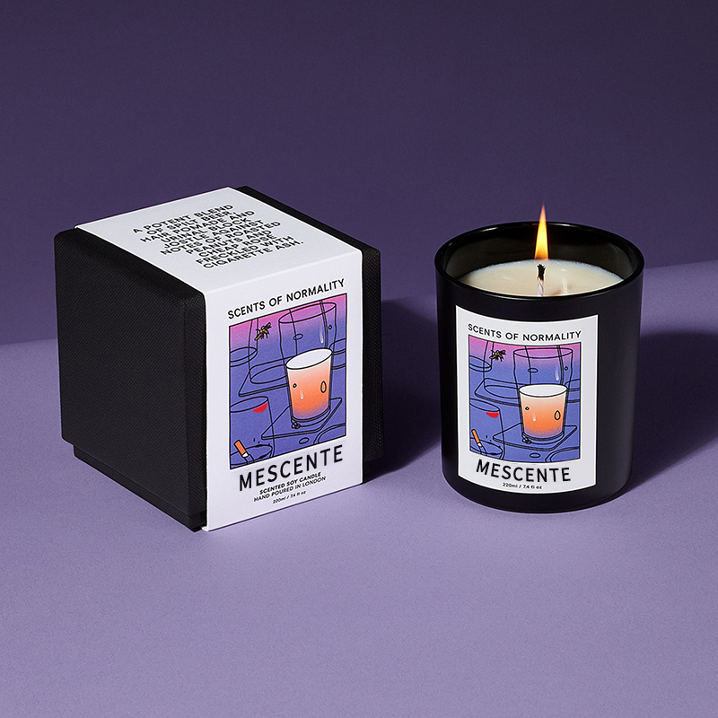 M&Scent 卸売高級カスタムプライベートラベル 手作りクリスマスクリスタルアロマ香りソイワックスキャンドル