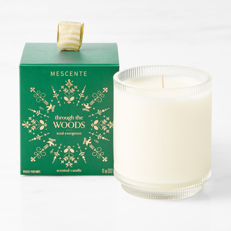 M&Scent カスタムメイド ロゴ自家製オーガニック クラリティ香り付きソイキャンドル プライベートラベル（ガラス瓶入り）
