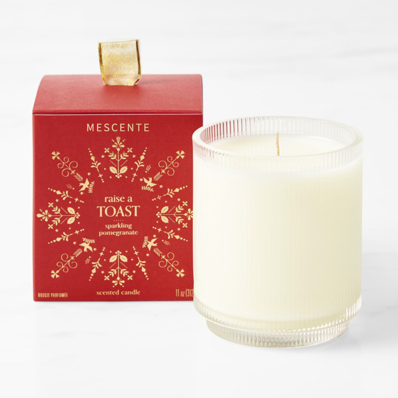 M&Scent カスタムメイド ロゴ自家製オーガニック クラリティ香り付きソイキャンドル プライベートラベル（ガラス瓶入り）