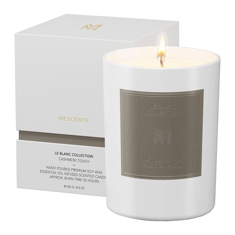 M&Scent 卸売カスタム 高級黒ガラス瓶 クリスマスアロマセラピーソイワックスキャンドルセット