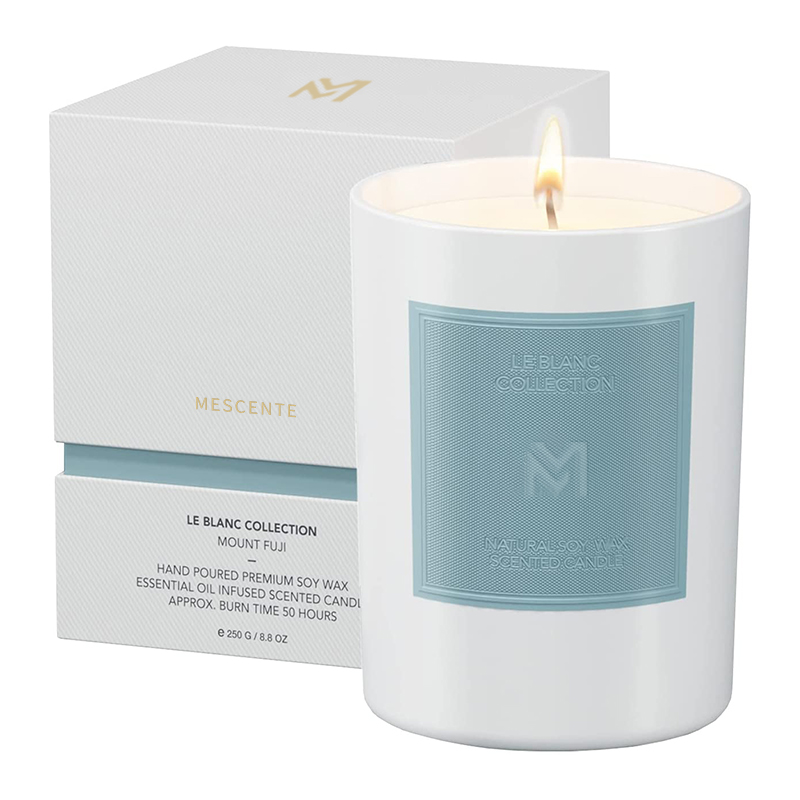 M&Scent 卸売カスタム 高級黒ガラス瓶 クリスマスアロマセラピーソイワックスキャンドルセット