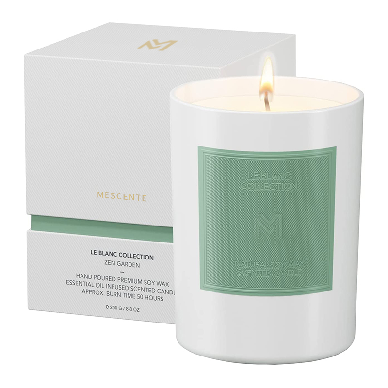 M&Scent 卸売カスタム 高級黒ガラス瓶 クリスマスアロマセラピーソイワックスキャンドルセット