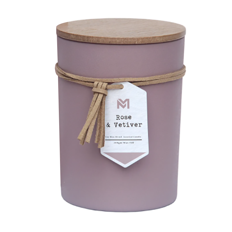 M&S 大豆香り卸売 プライベートラベル 木製蓋 アロマセラピー香りワックス キャンドル ギフトセット ガラス瓶入り
