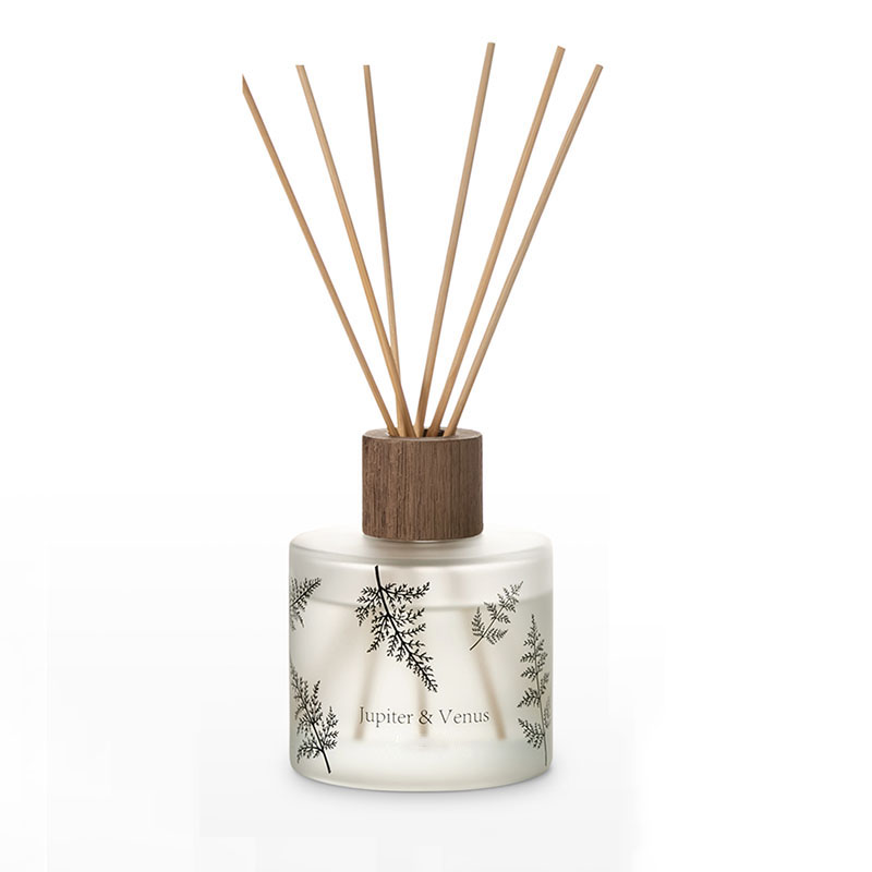 M&Scent 卸売高級カスタム装飾アンバーガラス火なしユニークな透明フューナ花のアロマリードディザー