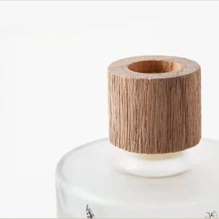M&Scent 卸売高級カスタム装飾アンバーガラス火なしユニークな透明フューナ花のアロマリードディザー