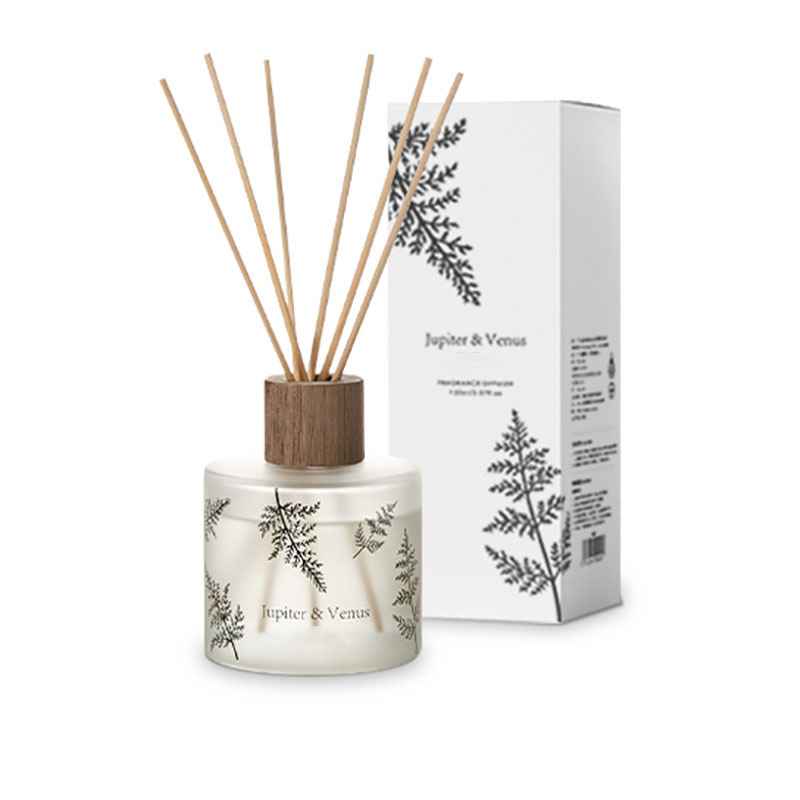 M&Scent 卸売高級カスタム装飾アンバーガラス火なしユニークな透明フューナ花のアロマリードディザー