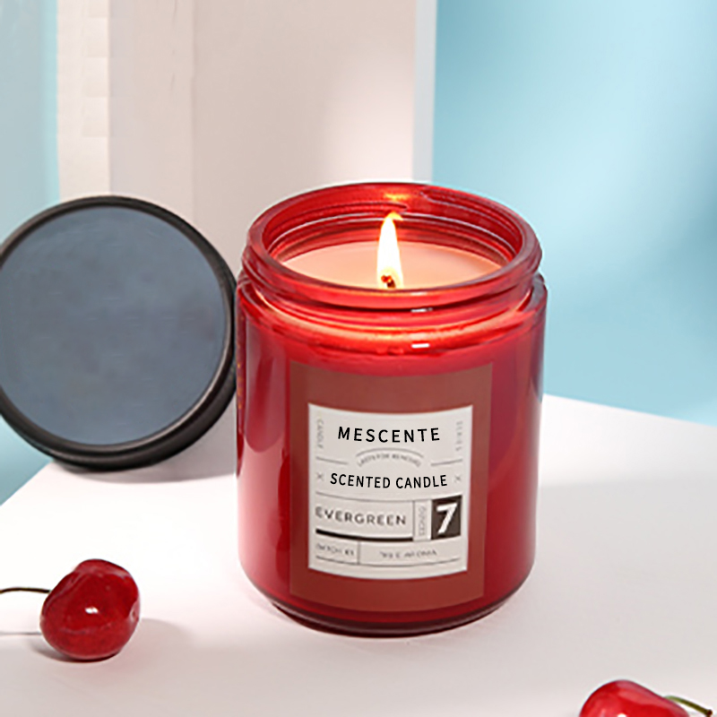 M&Scentカスタムプライベートラベルの高級香り付きソイワックスキャンドル蓋付き