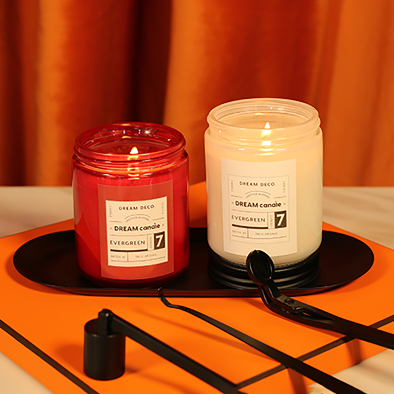 M&Scentカスタムプライベートラベルの高級香り付きソイワックスキャンドル蓋付き