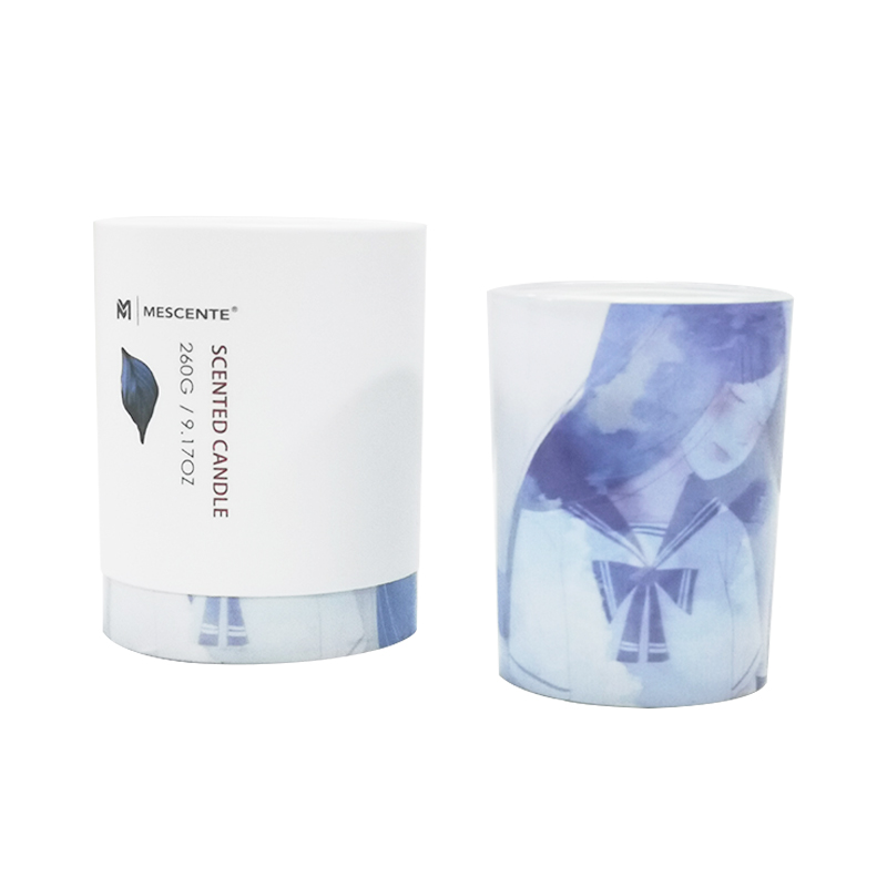 M&Scent卸売プライベートラベル グリーンガラス瓶パームキャンドル、スピリチュアルキャンドル