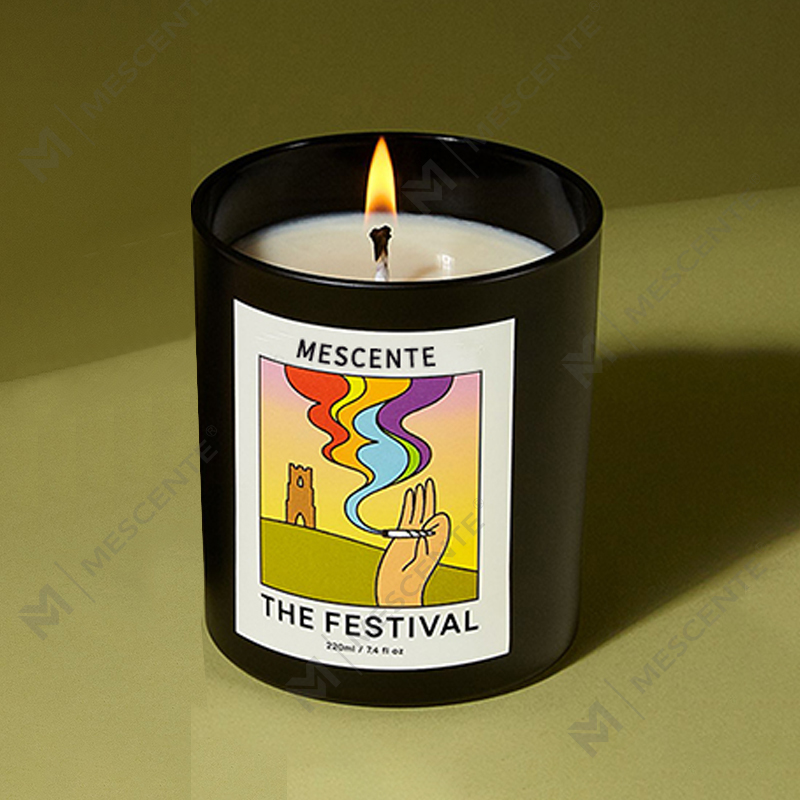 M&Scent 卸売高級カスタムプライベートラベル手作りクリスマスクリスタルアロマ香りソイワックスキャンドル