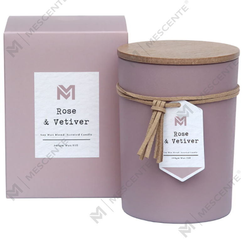 M&S 香り卸売プライベート ラベル木製蓋アロマセラピー香り大豆ワックス キャンドル ギフト セット ガラス瓶入り