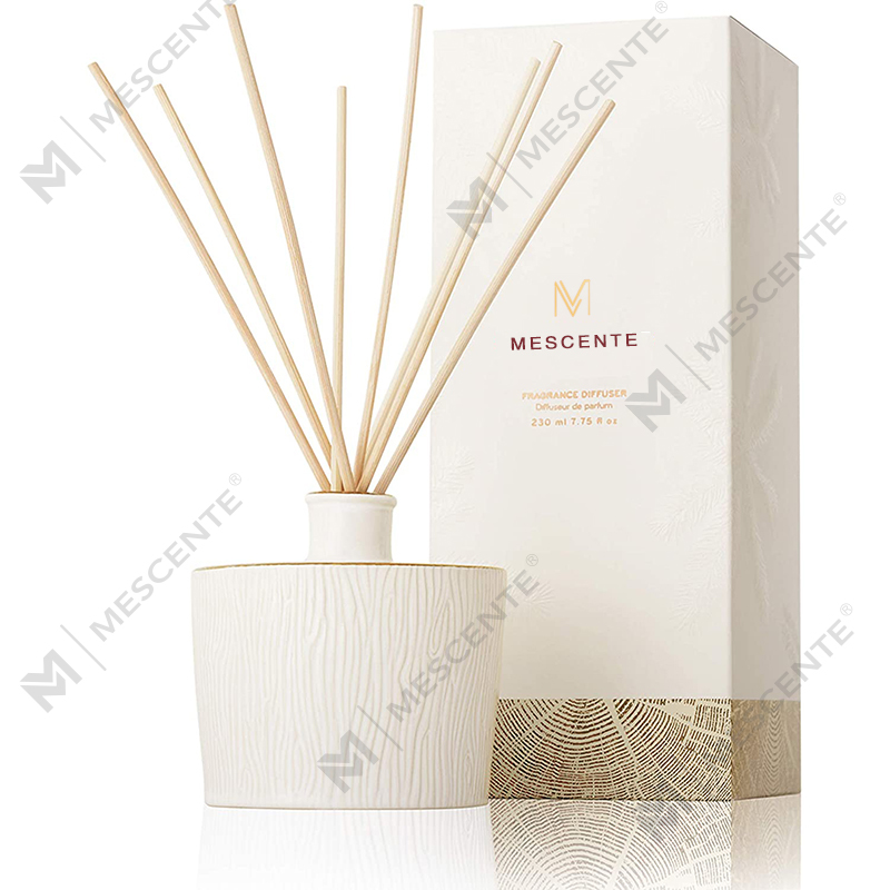 M&Scent 卸売高級ガラスボトル Stik ファイバーラウンド木ネジアロマリードディフューザーギフトセット
