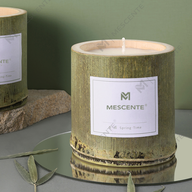 M&Scent 高級木製キャンドルホルダー キャンドル プライベートラベル 香り付き 箱付き