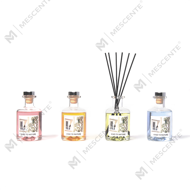 M&Scent 高級装飾大型ボトル エッセンシャル オイル リードディフューザー ドライフラワー ギフトセット付き