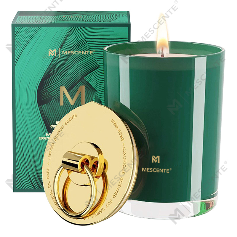 M&Scent ラグジュアリー ホワイト ソイ ワックス ロゴ パーソナライズされたウェディング 香り付きキャンドル、カスタム キャンプ キャンドル