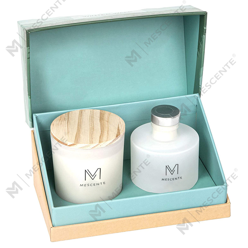M&Scent 高級パーソナライズプライベートラベル秋の装飾アロマ香りのソイキャンドルリードディフューザーギフトセット