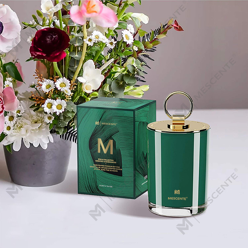 M&Scent ラグジュアリー ホワイト ソイ ワックス ロゴ パーソナライズされたウェディング 香り付きキャンドル、カスタム キャンプ キャンドル