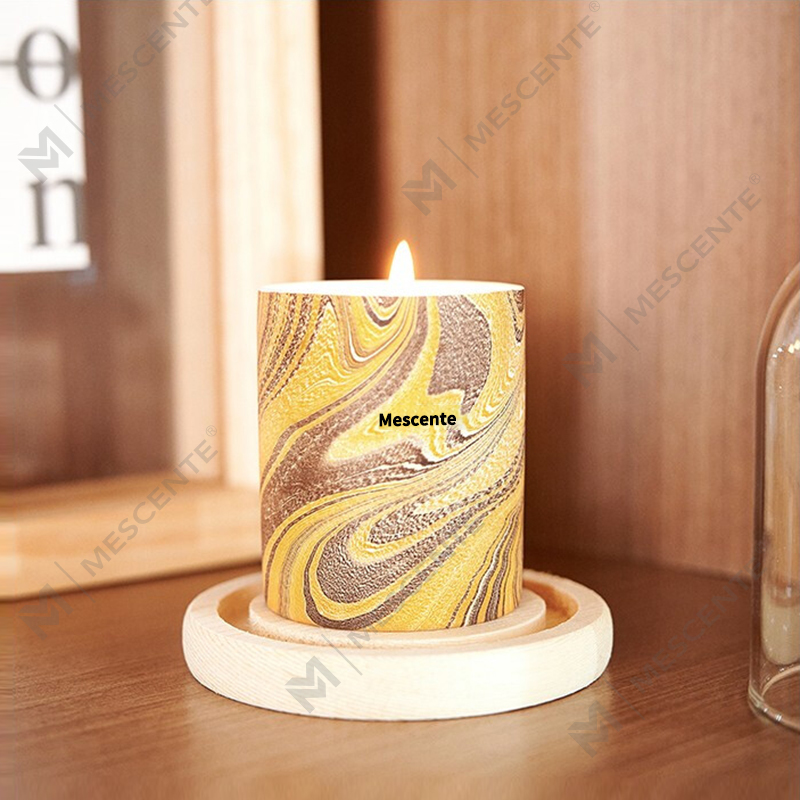 M&Scent 卸売格安カスタマイズされた高級プライベートラベル柱の香りの大豆ワックス木の芯アロマキャンドル