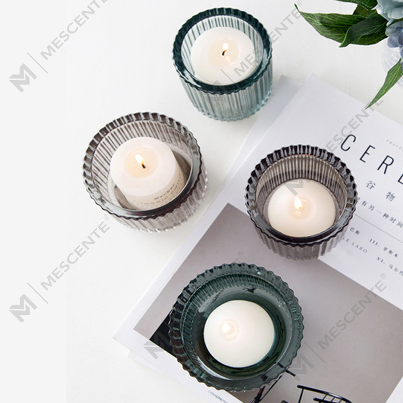 M&Scent 高級装飾ガラス クリスタル キャンドル ホルダー、バルク キャンドル ホルダー
