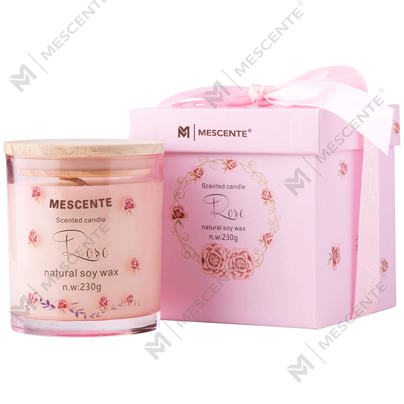 M&Scent 手作り高級ガラスホルダースピリチュアルセラミック柱バニラの香りのキャンドルクリスタル付き