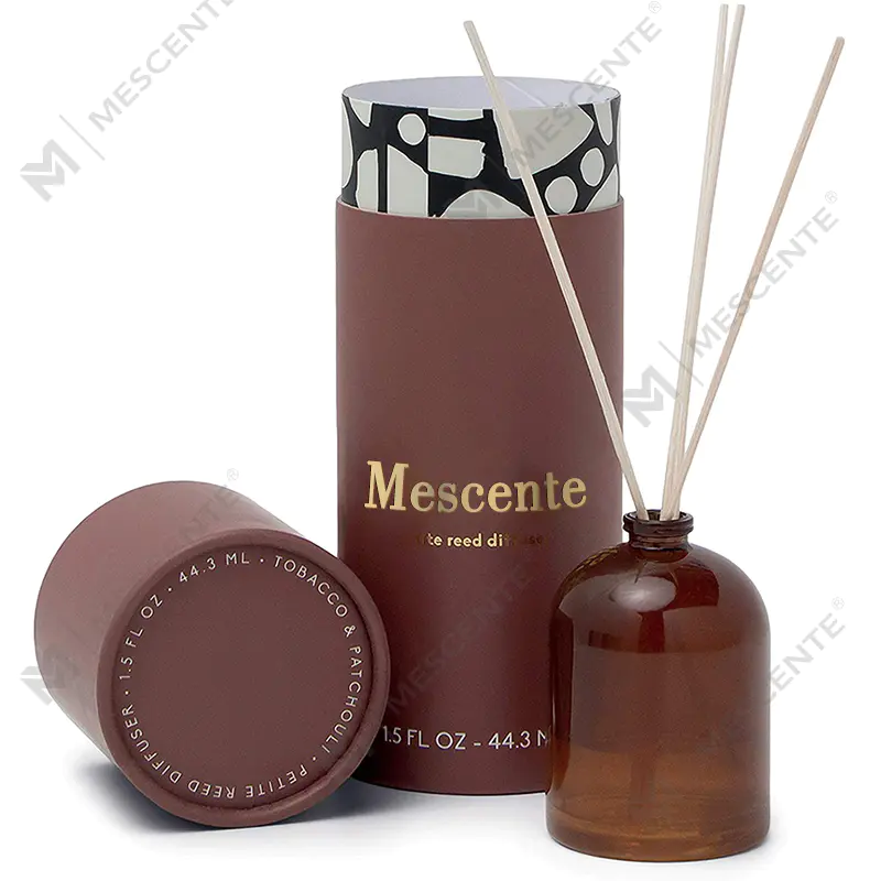 M&Scent 高級カスタム大型ローズゴールドガラスボトルフラワープライベートラベル液体リードディフューザーギフトボックス付き