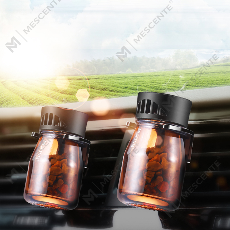 M&Scent オーガニック カスタム ロゴ ミニ フレグランス 車用芳香剤ボトル、車用エアポンプ