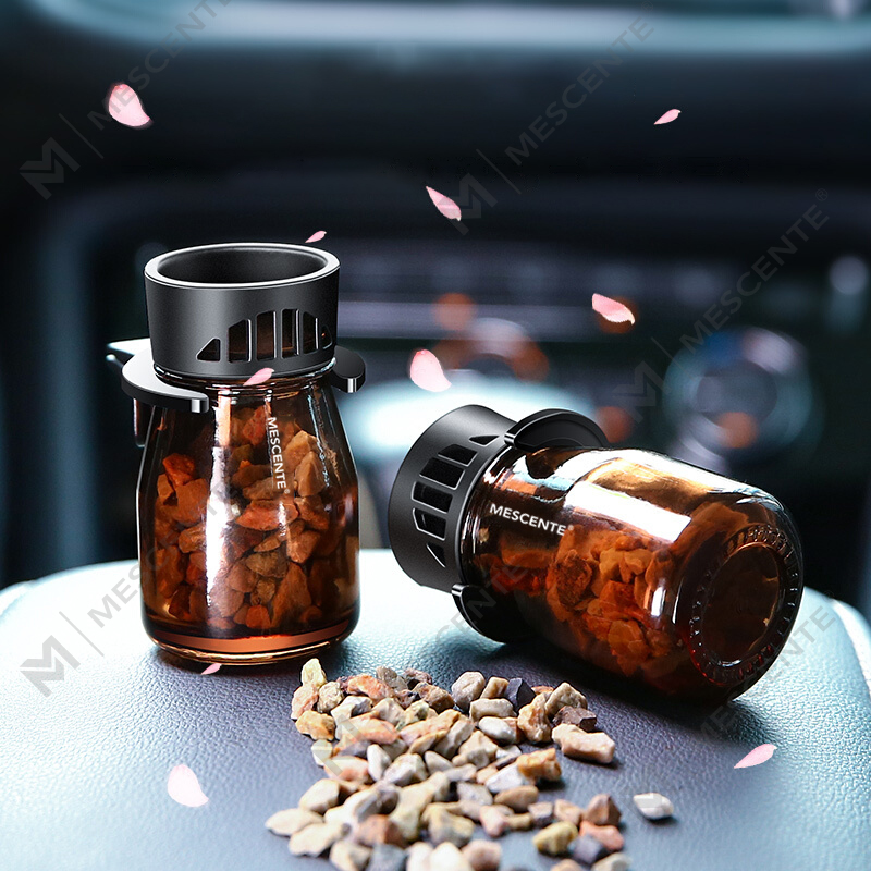 M&Scent オーガニック カスタム ロゴ ミニ フレグランス 車用芳香剤ボトル、車用エアポンプ
