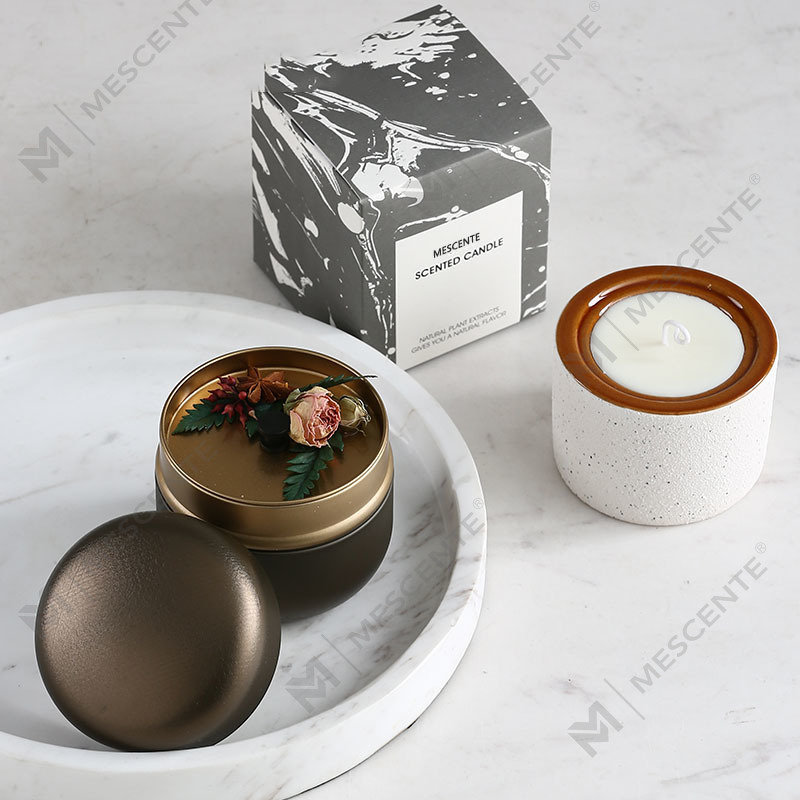 M&Scent カスタマイズされた装飾的な高級プライベート ラベル Woodwick 香りのソイ ワックス キャンドル