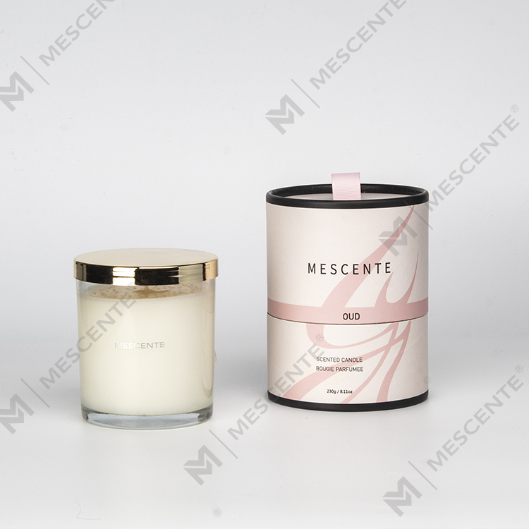 Mescente 卸売高級プライベート ラベル クリスマス香り付きキャンドル木製芯付き