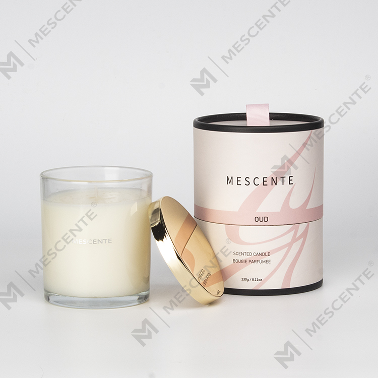 Mescente 卸売高級プライベート ラベル クリスマス香り付きキャンドル木製芯付き