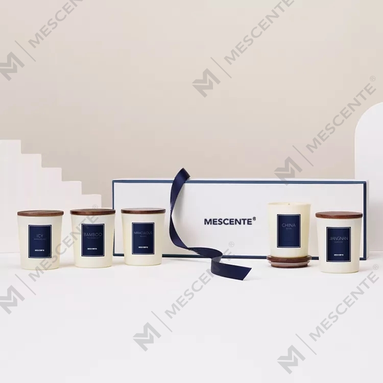 M&scent 卸売プライベート ラベル フレグランス オイルの香りのキャンドル高級蓋付き、アロマセラピー キャンドル