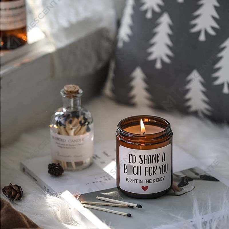 M&Scent 100% 天然ワックスクリスマス香り付きキャンドル ホームギフトセット用 香り付きキャンドル ガラス瓶入り 金属蓋付き