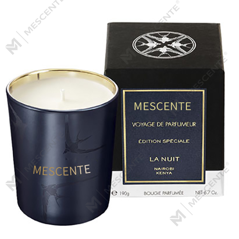 M&Scent ハンドメイド 高級ガラス ホルダー ピラー バニラの香りのキャンドル クリスタル付き