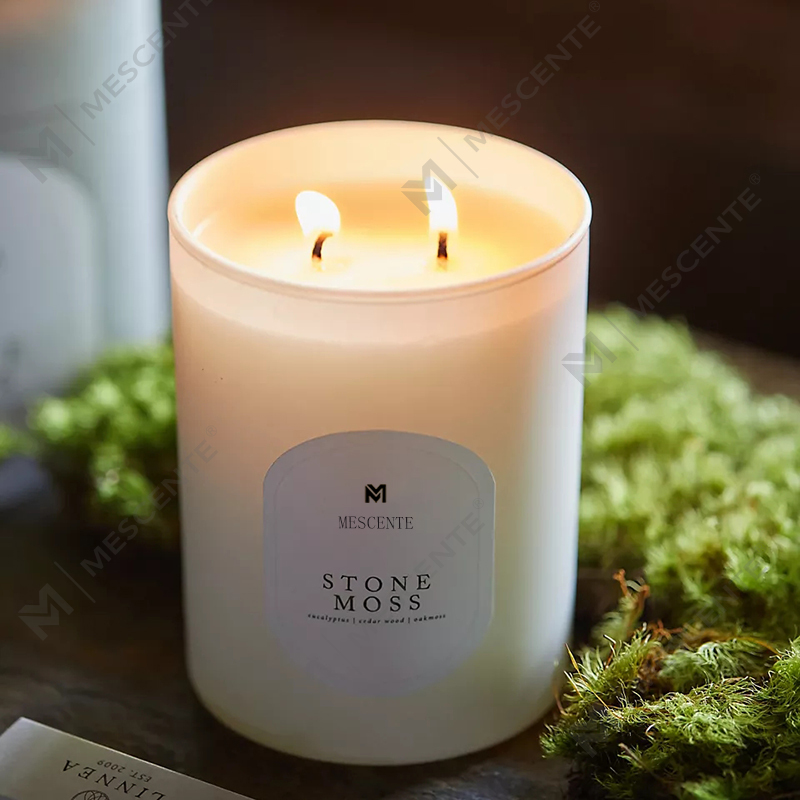 M&Scent カスタムロゴ 瞑想 非毒性ストーン ハーブ 手注ぎ 天然香り ソイワックス クリスタルキャンドル
