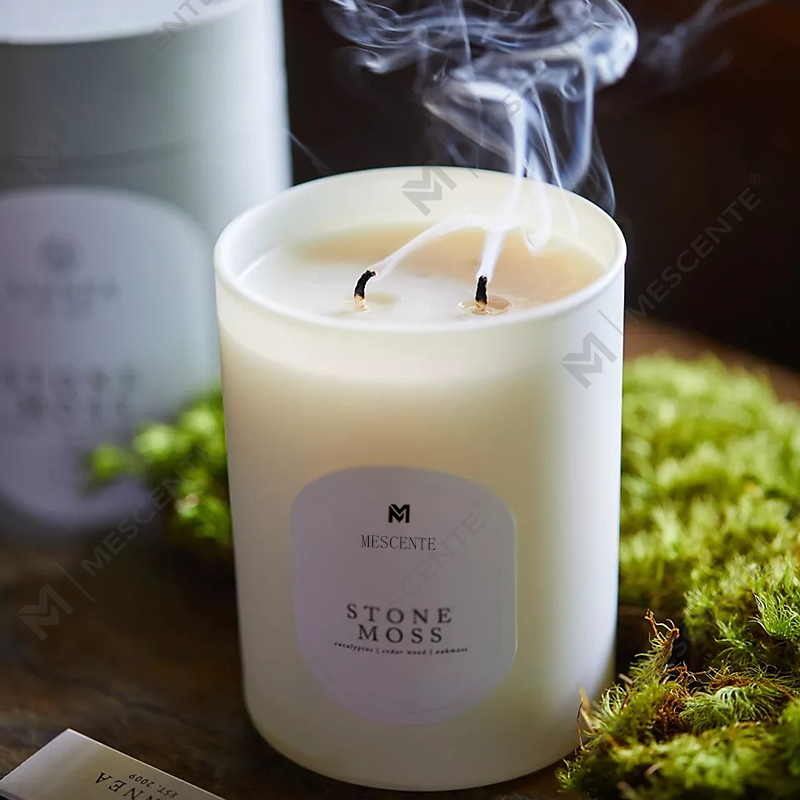 M&Scent カスタムロゴ 瞑想 非毒性ストーン ハーブ 手注ぎ 天然香り ソイワックス クリスタルキャンドル