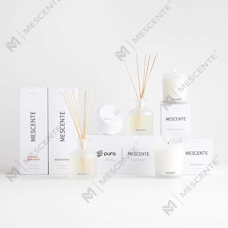 M&Scent 高級プライベートラベル パープルカラー アロマリードディフューザー ギフトセット ボックス付き